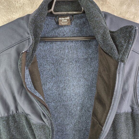 Mens Solaris Blue Jacket Vest Full Zip Up Pocket Zip Sleeveless Size 2XB - Picture 5 of 11